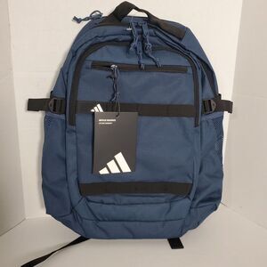Adidas Impulse Backpack Mineral Blue/Black Laptop School Bag NWT